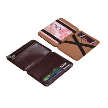 跨境供应韩版创意魔术钱包卡包美金夹男士钱夹银行卡包厂家批发