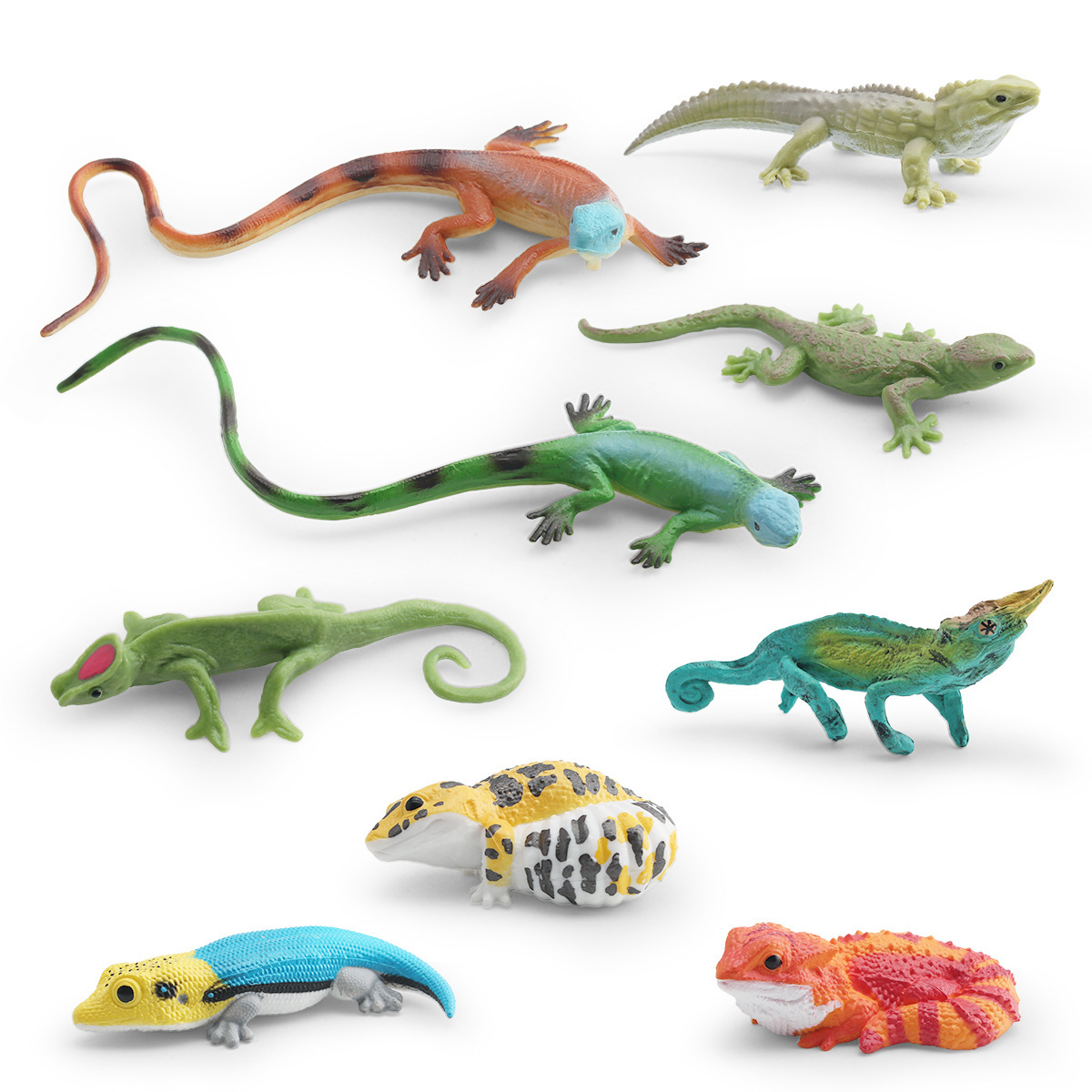 Simulación transfronteriza de animales forestales modelo de lagarto melena de león de lagarto cabeza de lagarto de piedra dragón leopardo guardian palacio camaleón ornamentos