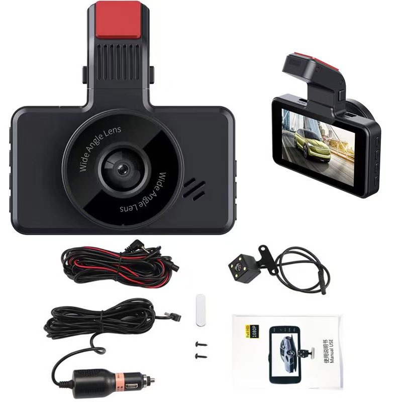 Cross-Border X1 Hd 1080P Driving Recorder 3inch Night Vision Dual-Lens Vehicle Recorder Wifi Cycle Recording