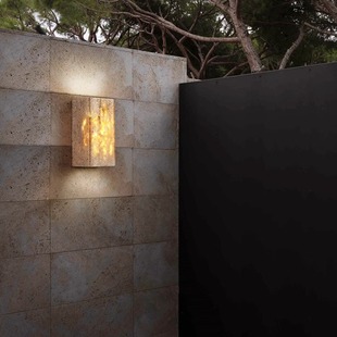 Yellow cave stone wall lamp, quiet wind, bedroom bedside wall lamp, homestay, outdoor courtyard, cream balcony, outdoor waterproof wall lamp