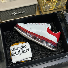 7天发~季麦昆全掌气垫镂空底增高小白鞋男鞋厚底头层牛皮真皮板鞋