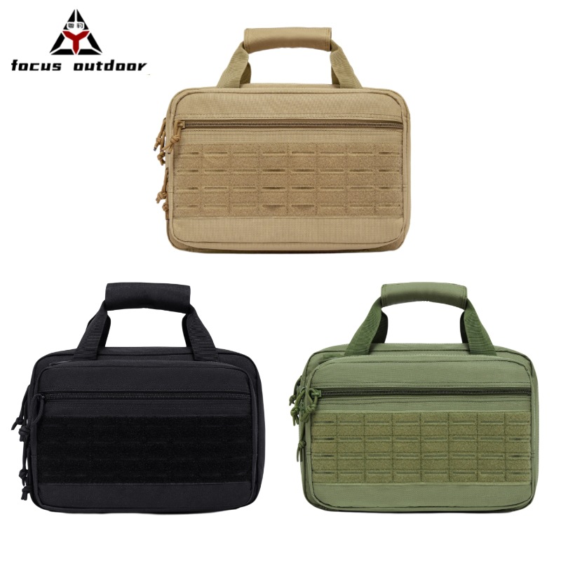 Deportes al aire libre almacenamiento crossbody bolsa de pecho táctico hombres y mujeres bolsa de almacenamiento láser corte poliéster táctica pistola bolsa