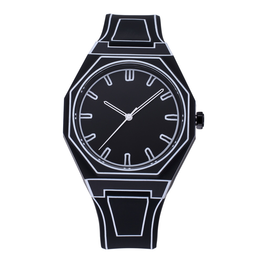Stylish Silicone Quartz Watch Cartoon Style Decorative Polycarbonate Case Waterproof High Tech Watch For Men_voghion.com