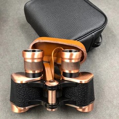 老德系全金屬8X24高清高倍雙筒望遠鏡戶外測距珍藏紅古銅微光夜視