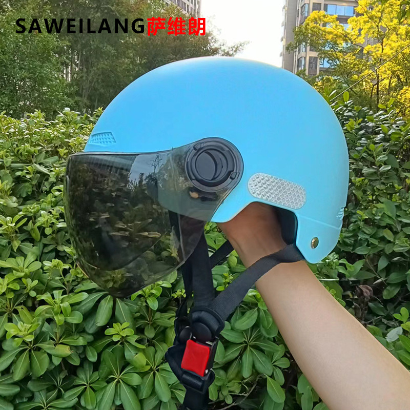 Saviron national standard 3C certified electric vehicle helmet for men and women, safety helmet for all seasons, sun protection helmet for summer, autumn, and winter