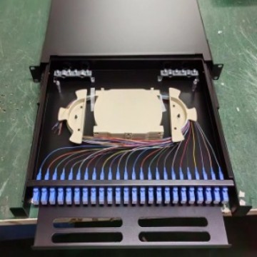 抽拉式48口高密度光缆终端盒SC/LC接头96芯MPO光纤配线架厂家现货