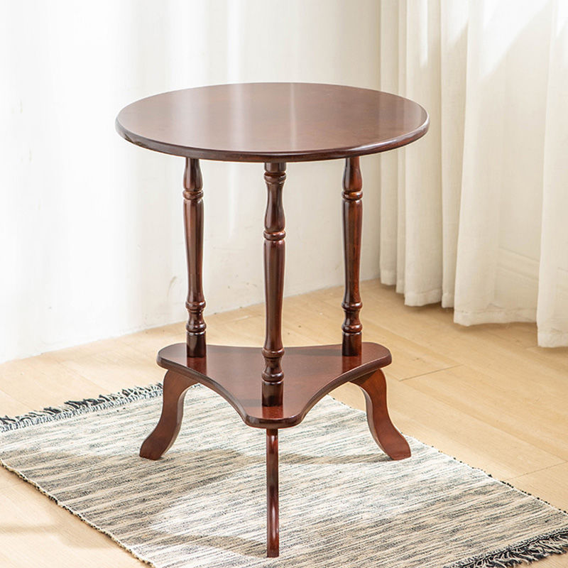 European-Style Small Coffee Table, Round Small Table, American-Style Telephone Table, Small Square Table, Living Room Corner Table, French-Style Solid Wood Small Round Table