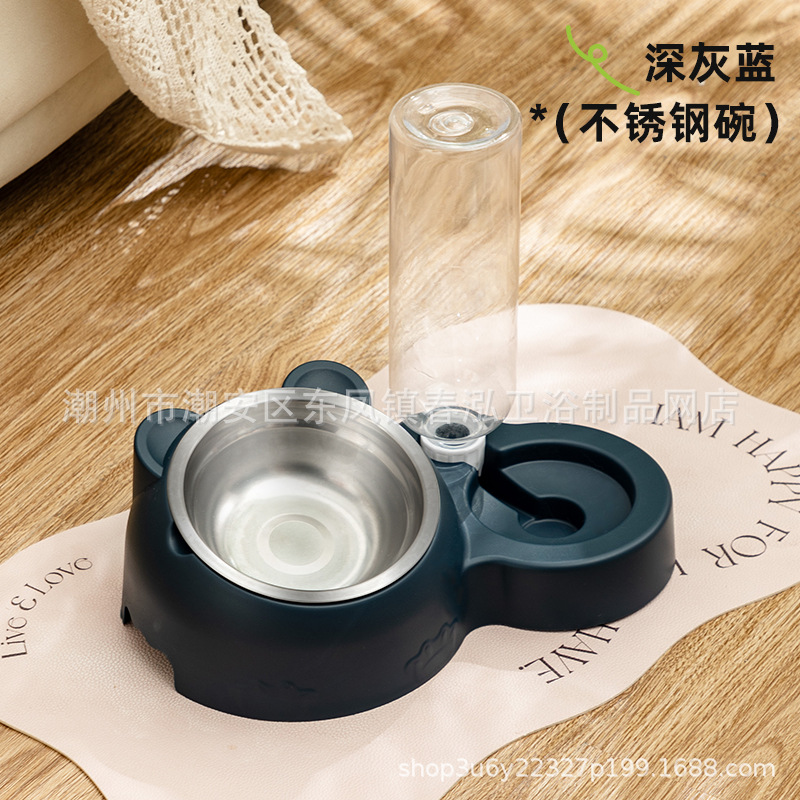 파란색 대형 사이즈에는 물병 + 스테인리스 그릇이 함께 제공됩니다.