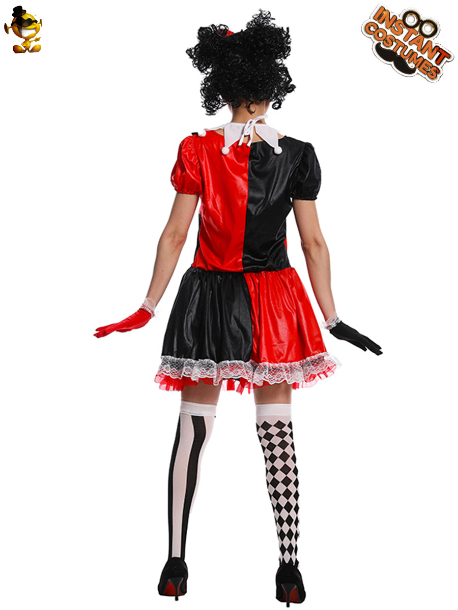 Halloween adulto grande de las mujeres del corazón rojo payaso Cosplay traje etapa rendimiento partido ropa distribución al por mayor