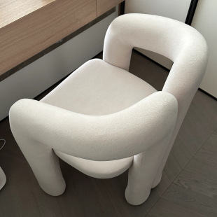 Internet Celebrity Cream Style Home Makeup Chair Dressing Stool Nail Salon Chair Simple High-End Bedroom Single Leisure Chair