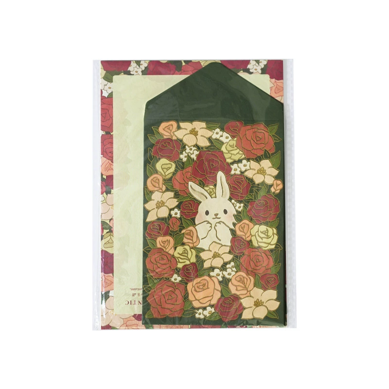 Greeting Card & Envelope Set, romantic fairy-tale designs, 8 motifs, DIY message stationery