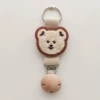 Apricot, wooden, beige, with little bears
