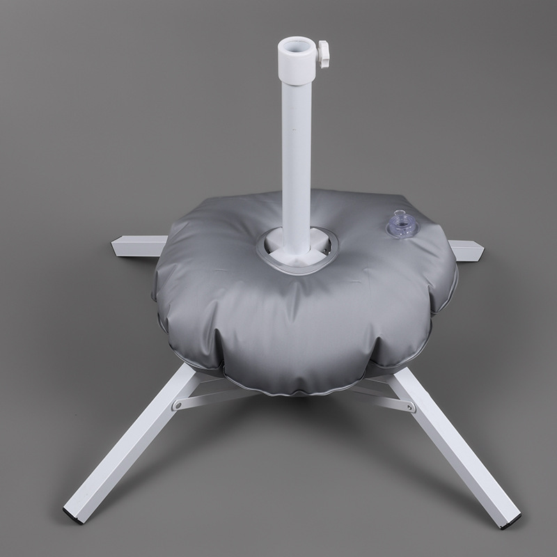 Gran sombrilla al aire libre gran puesto paraguas base publicidad paraguas asiento inferior plástico Cruz plegable base