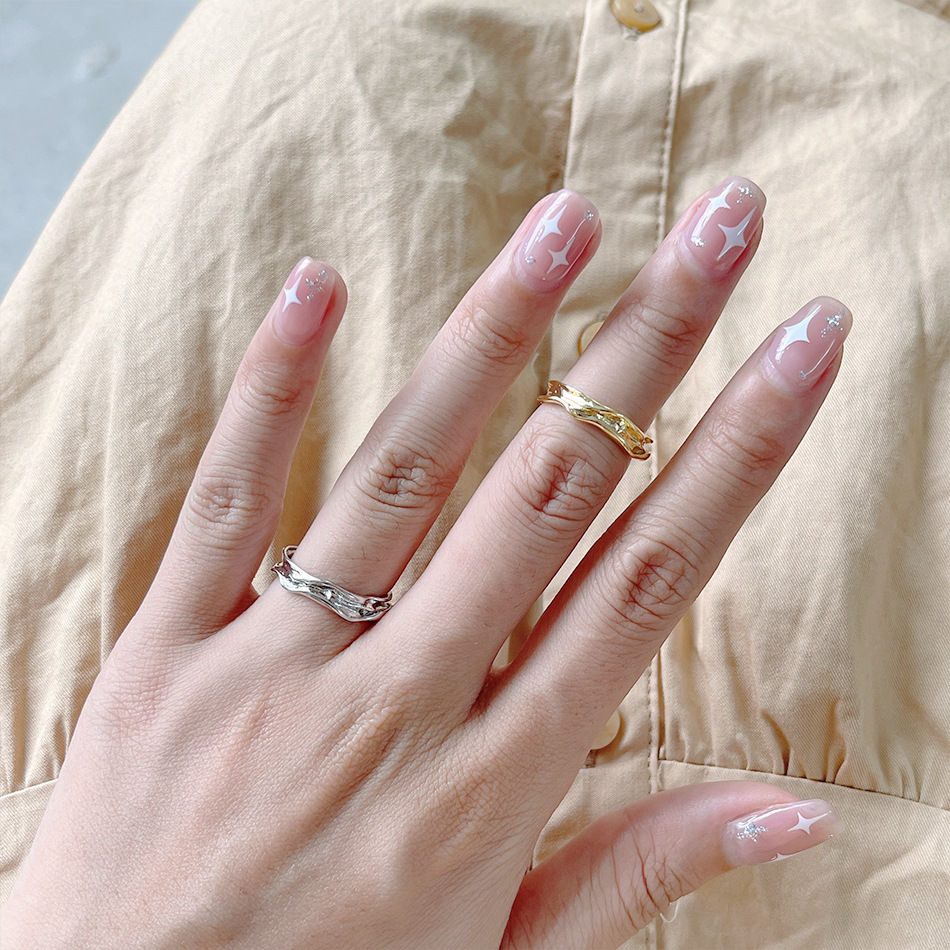 Fashion Geometric Copper Plating Open Ring