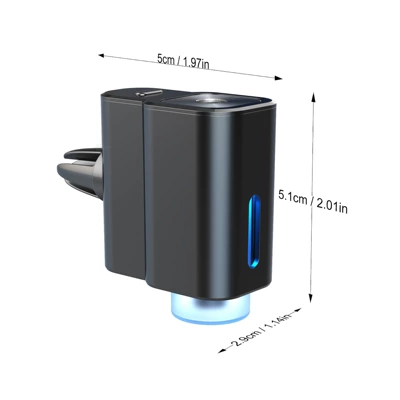 Car Perfume Aromatherapy Air Purifier with 3 - black