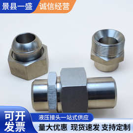304不锈钢硬密封球头活接外丝喇叭口高温高压两端对焊接直通接头