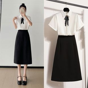 Plus-Size 100kg Summer Professional Suit for Women, Suitable for Civil Servants, Teachers, and University Students' Interviews and Debates Formal Wear