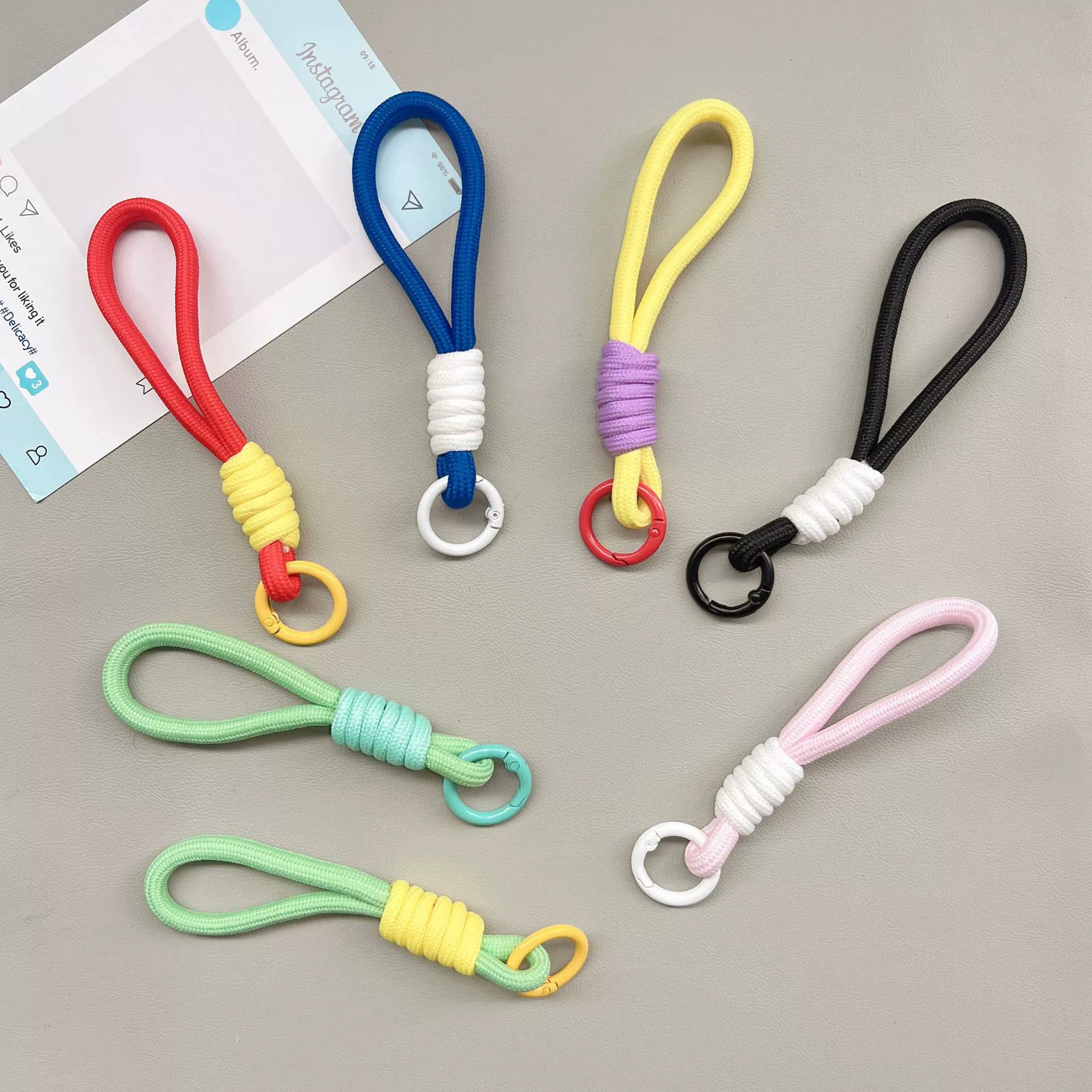 Little Hong Book сломанный мобильный телефон ремешок короткий анти-потерянная веревка ручной работы с диким ручным веревкой дофаминовый запястье ремешок