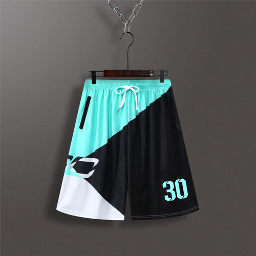 Men's Basketball Pants, American Style, Knee-Length, 5-Fraction, Beach, Running, Fitness Training, Medium Pants, Short Shorts for Women, Summer, Loose, Sports, Quick-Drying