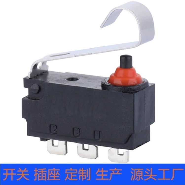 Мини аквапереливной travel выключатель 3 pins с ручкой, сенсорное касание IP67 normally open, normally closed micro switch