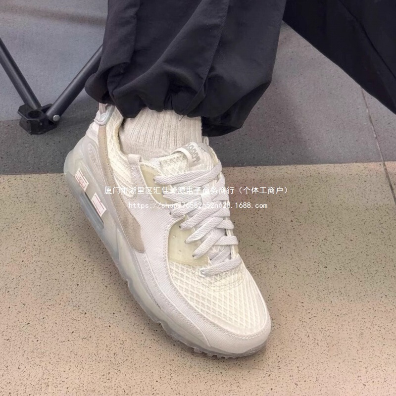 Air Max 90 running shoes, sports shoes, Nike official version, Air cushion shoes, men's, white, red, black, white