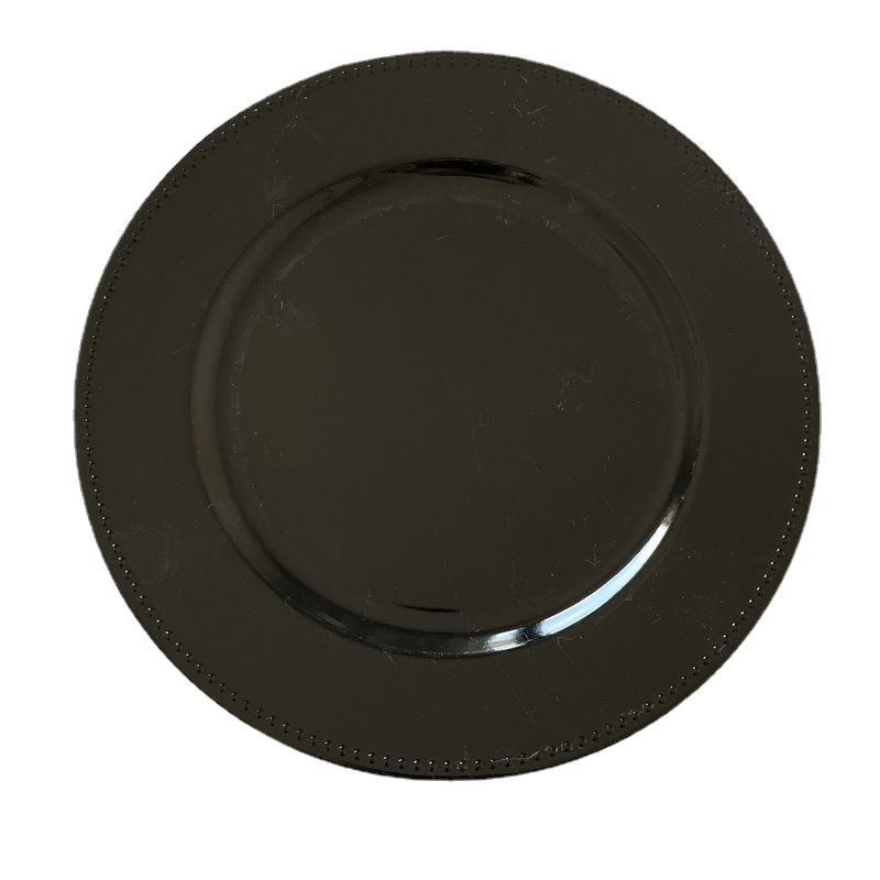 Bandeja creativa con valor de color, placa de diamante falso de aislamiento térmico, placa decorativa de pintura en aerosol, banquete redondo de lujo ligero bandeja de aperitivos de frutas secas