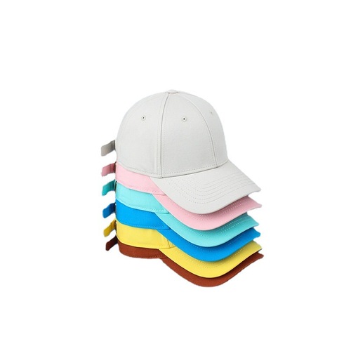Foreign trade solid color light plate hard top baseball hat cotton men and women simple versatile casual large head cap spring and summer trend