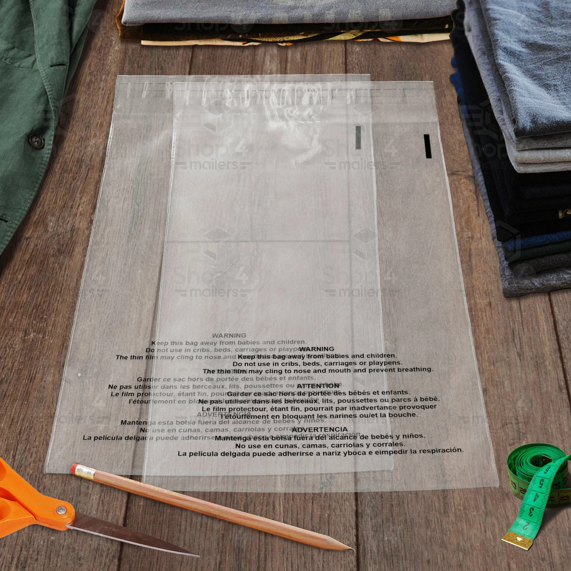 警示语服装胶条自封袋衣服包装袋磨砂塑料通用警告语加厚自封袋