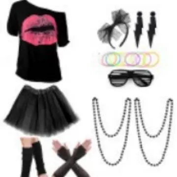 1980s化妆舞会套装狂欢节服饰配饰十大件跨境货源