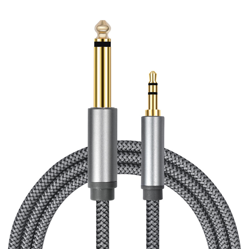 26 New Products Mono 6.35 Male to Stereo 3.5 Male Dual-Core 1/4 to 1/8 Trs Guitar Audio Cable 26 New Products Mono 6.35 Male to Stereo 3.5 Male Dual-Core 1/4 to 1/8 Trs Guitar Audio Cable