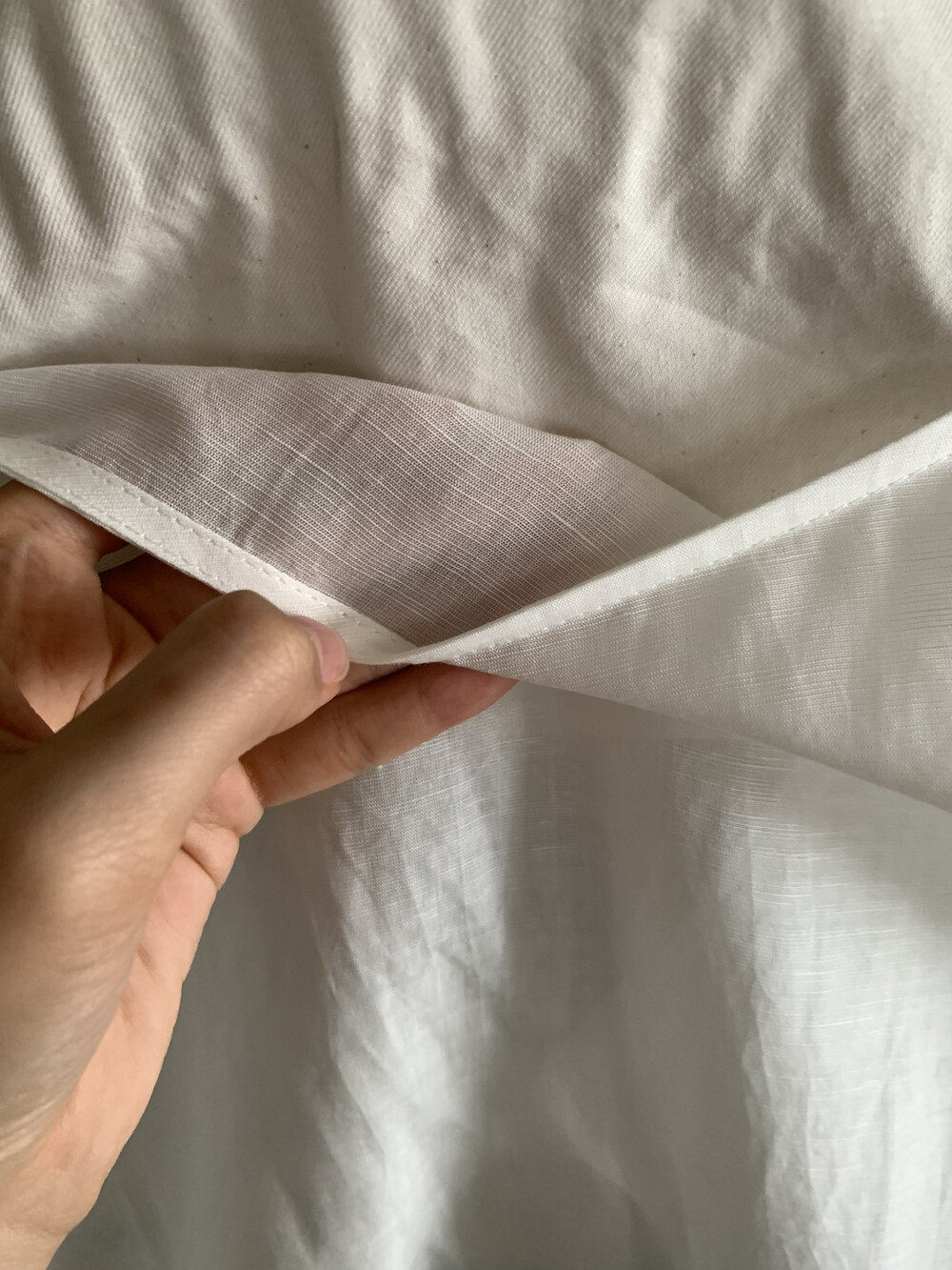 Áo hai dây nữ cổ V phối ren bèo nhún phong cách Hàn Quốc — Xanh nước biển, trắng ngà, Dưa lưới, Hồng cam chi tiết 11
