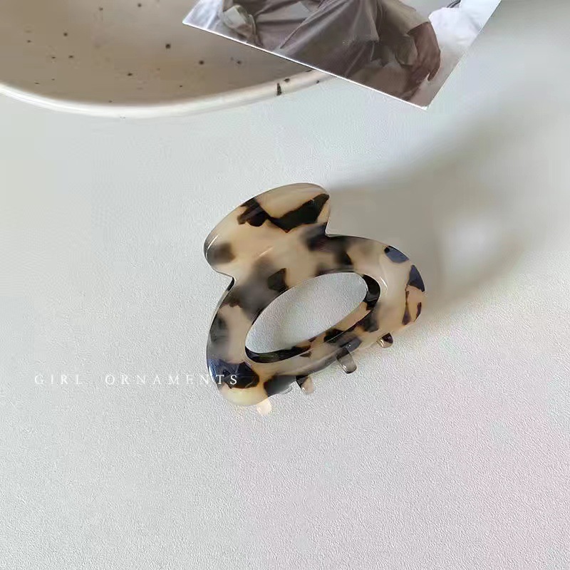 4.5cm 중공 타원형 표범 무늬