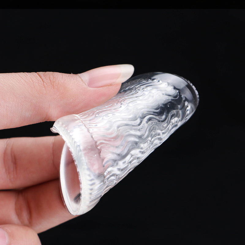 Silicone agua ondulada almohadilla de palma delantera medio tamaño almohadilla de palma con adhesivo antideslizante cristal transparente almohadilla de pies image 4