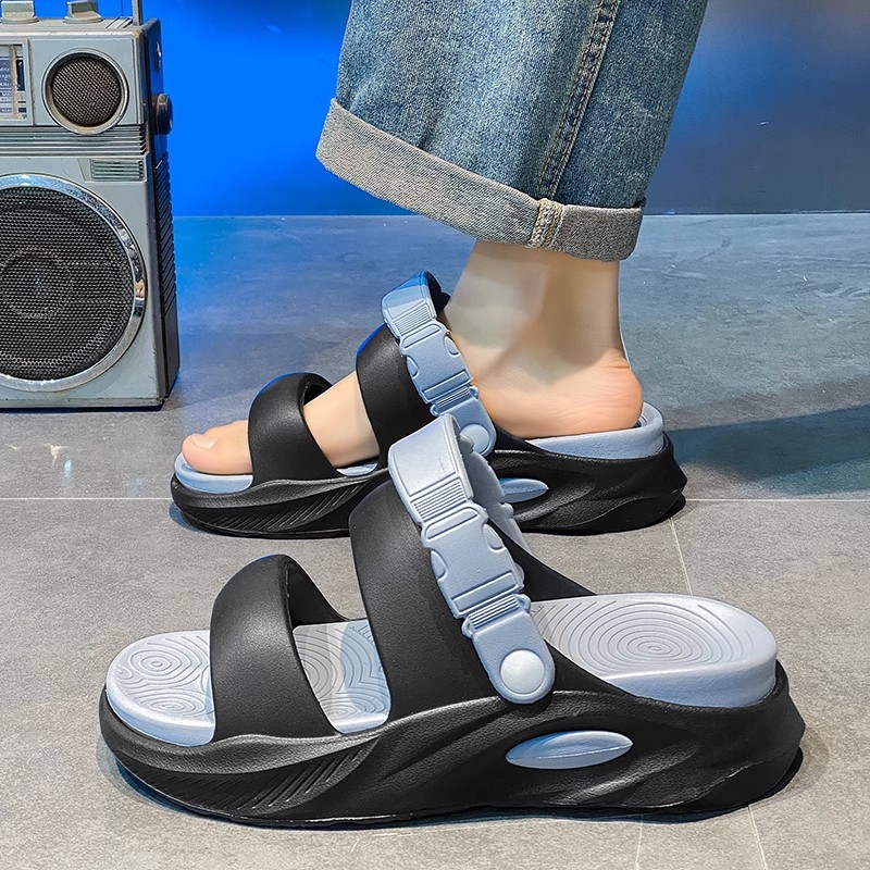 Zapatillas deportivas transfronterizas verano para hombres 2025 nuevo estilo exterior para adolescentes conduciendo sandalias de playa resistentes al desgaste de suela gruesa antideslizante