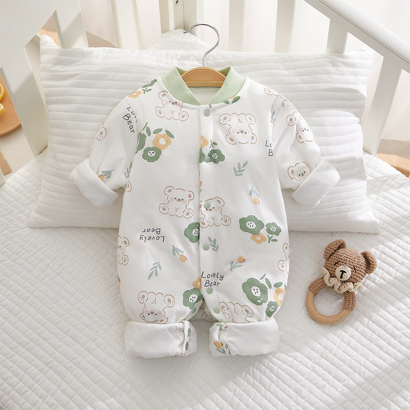Fresh Green Bear [40g Cotton Jumpsuit]