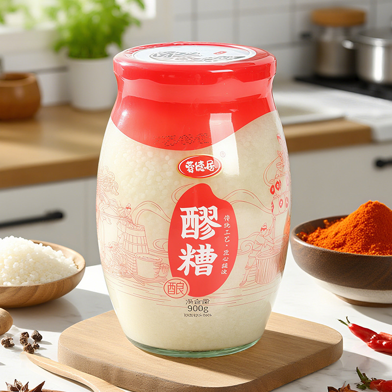 Rongdeju Rice Wine 900g 48% Solid Content Traditional Sweet Rice Wine for Postpartum Women, Sweet and Glutinous, for Commercial Use