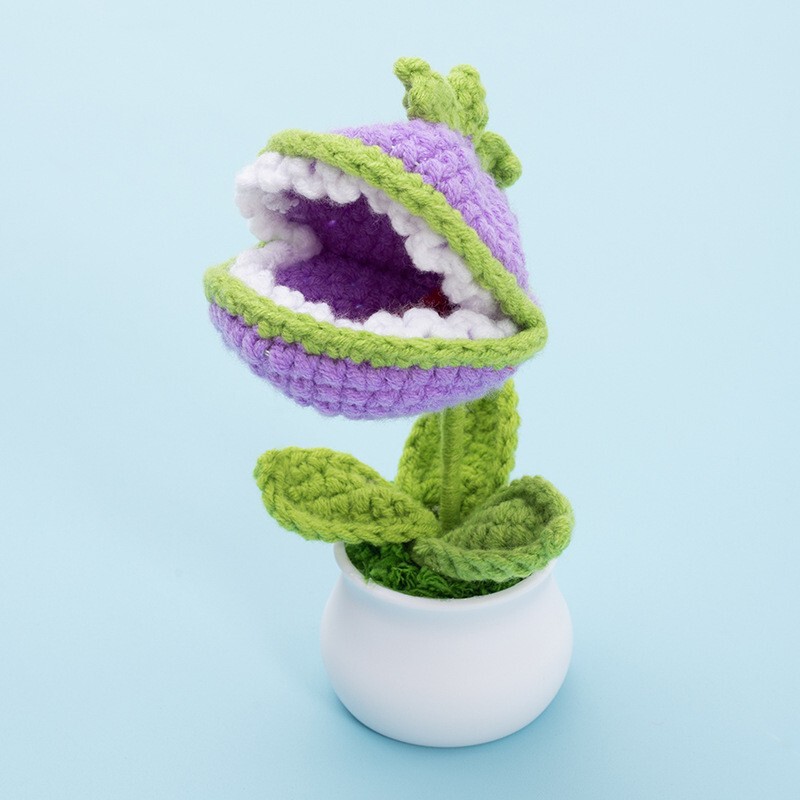完成したウールひまわり鉢植えスズラン造花チューリップデスクトップ装飾品バレンタインデー教師クラスメートギフト|undefined