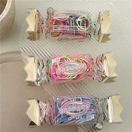 韩版新款 可爱糖果包装彩色儿童小皮筋 少女日常基础扎头发绳