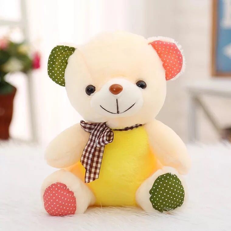 Colorido sentado oso de peluche de juguete al por mayor oso de peluche Pequeño Oso muñeca agarrar la máquina muñeca regalo de boda