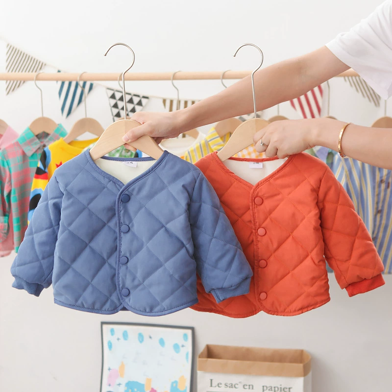 Children's quilted keep warm down jacket for men and women, western style