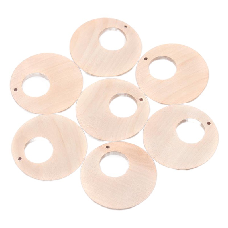 DIY Handmade Materials 40/50mm Wooden Geometric Wood Earrings Round Earrings Earrings Earrings Accessories Wholesale