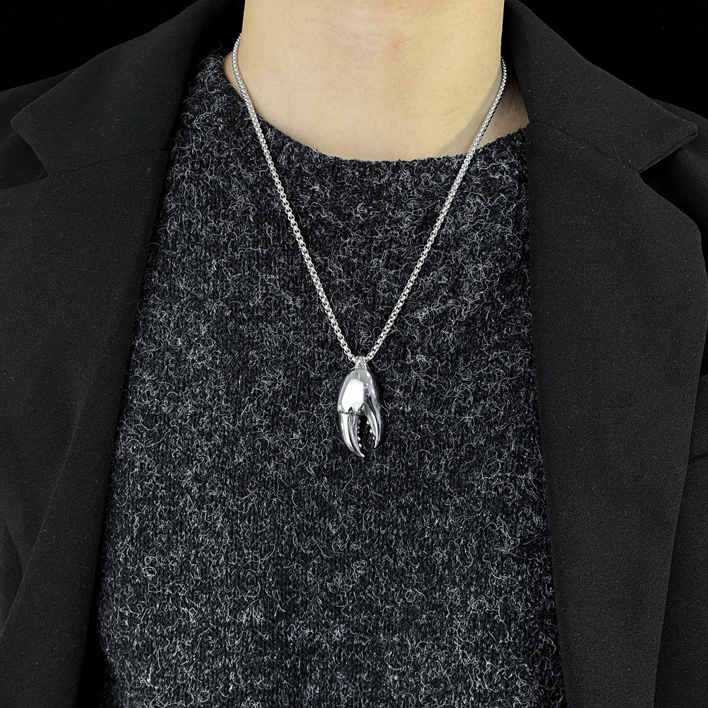 Collier Pour Hommes En Acier Titane display picture 8