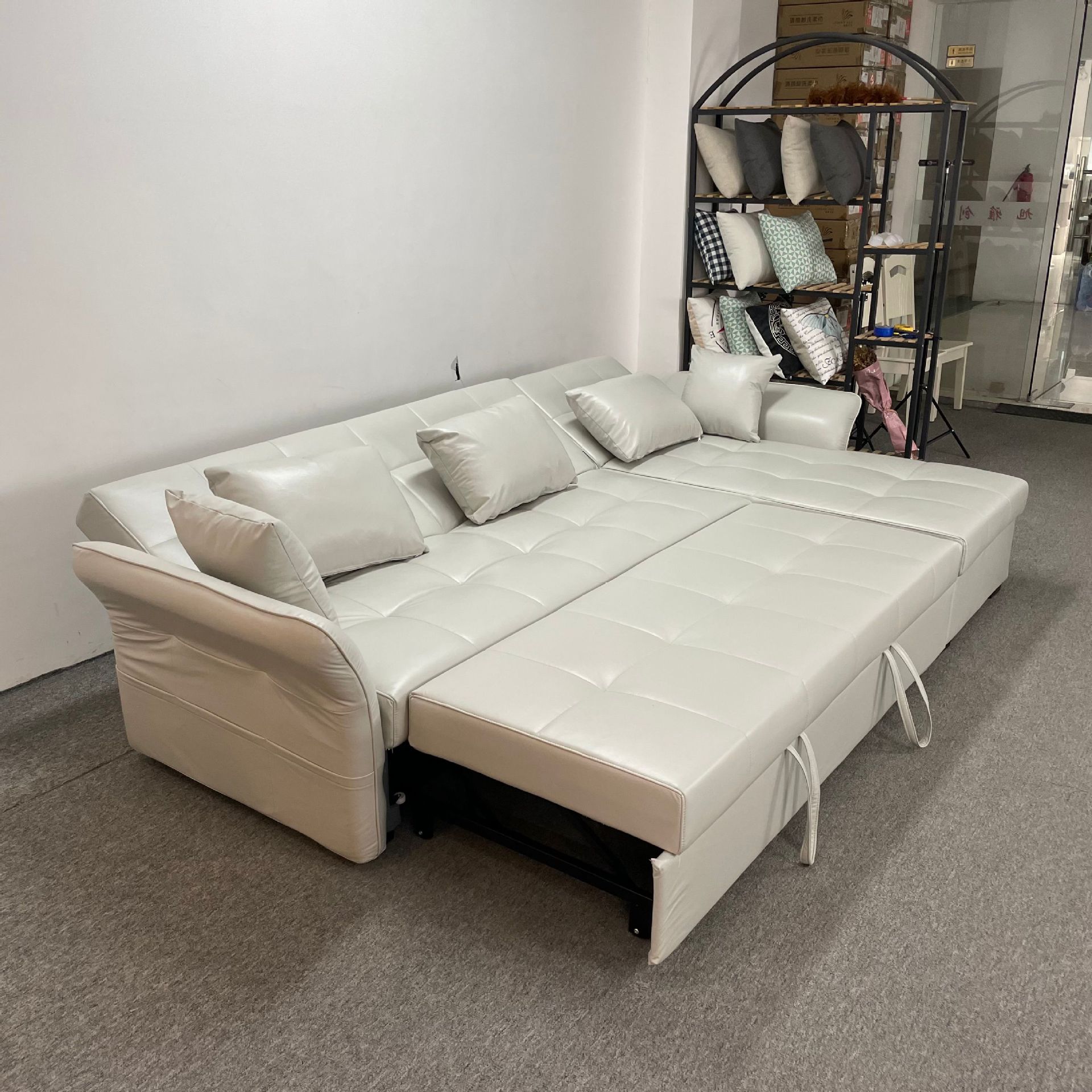 Combinación de sofá de sala de estar desmontable y lavable con sofá cama multifuncional plegable de doble uso para casa pequeña
