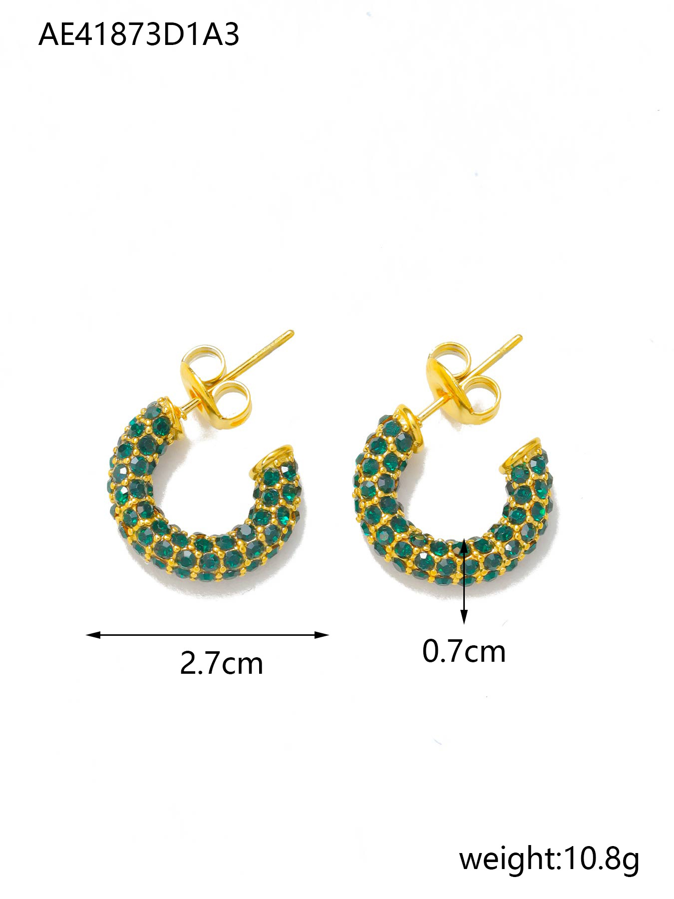 Women's Gender 1 Pair Lady Geometric Plating Titanium Steel Zircon Earrings