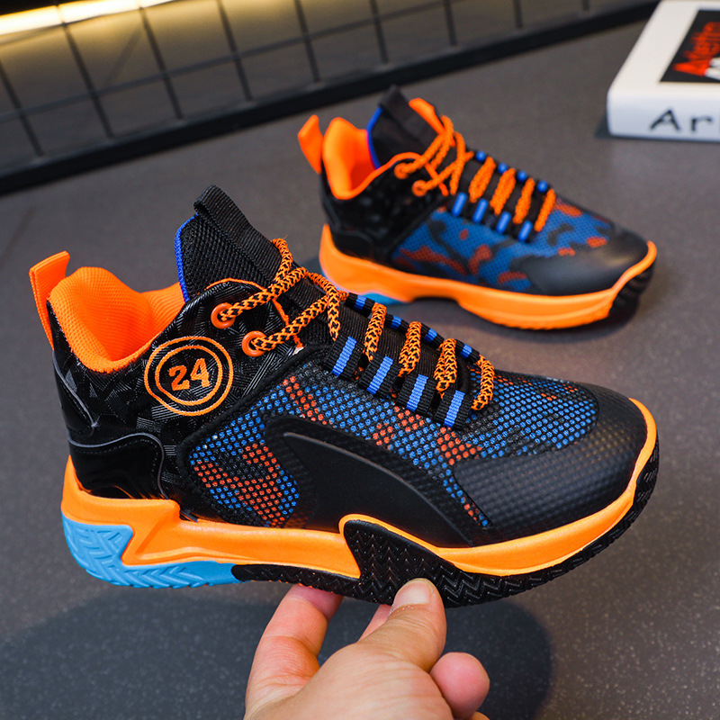 Zapatillas deportivas para niños, modelo 2025, zapatillas de baloncesto para estudiantes, zapatillas casuales transpirables de malla para niños mayores, zapatillas para correr image 4