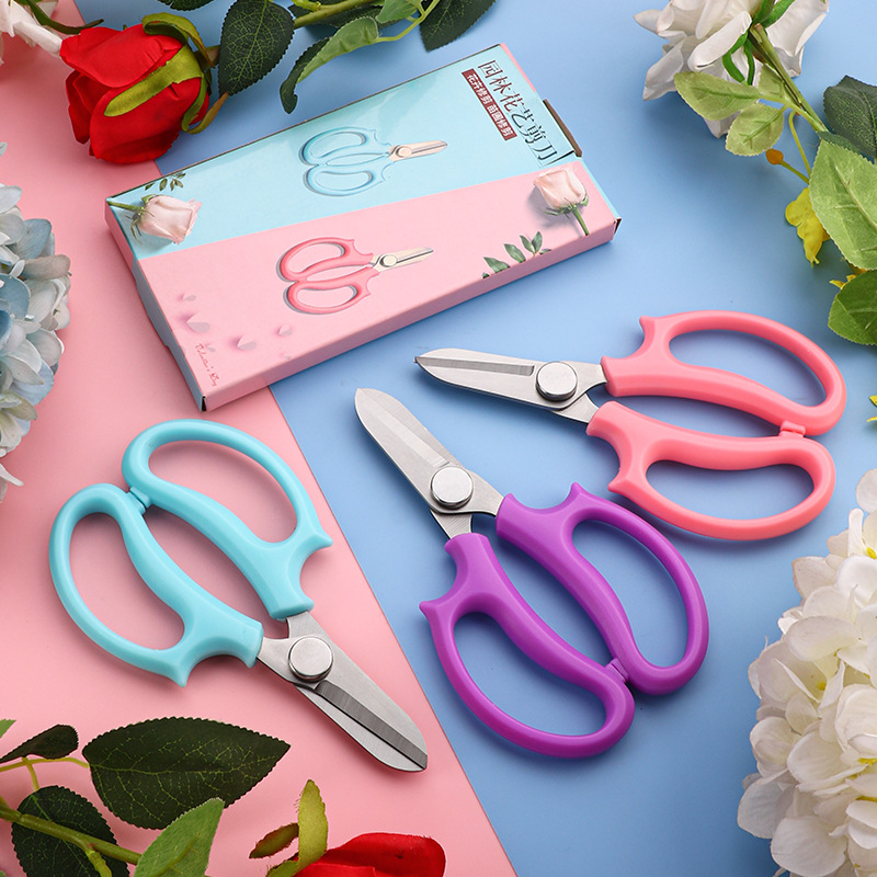 森盛不锈钢鲜花园艺花枝剪刀 花艺剪 园林剪绿化盘栽树枝修花工具