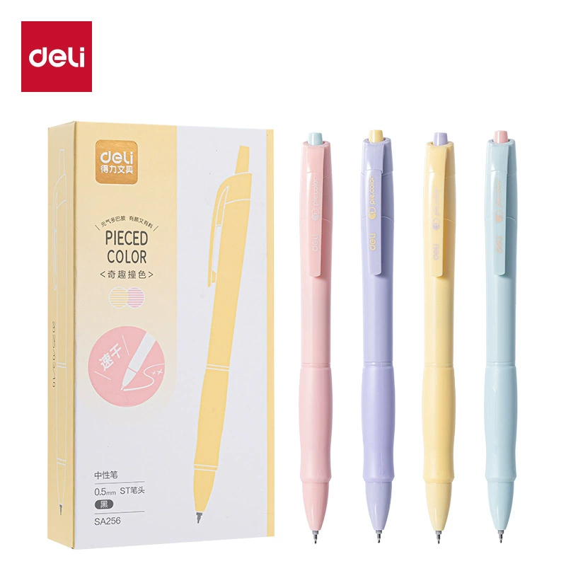 Гелевая ручка Deli SA256 Press IP с головкой 0,5 мм (черная) (шт.)