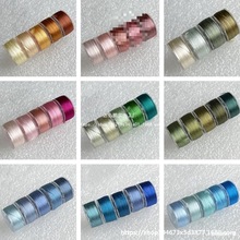 滑线渐变丝光绒线丝绒蚕丝缠色丝免丝线相对缠花不易手工紫色花线