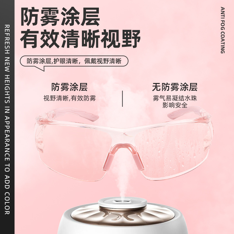 职安康高端防尘防沙防护目镜 实验室防冲击劳保防护眼镜 骑行骑车