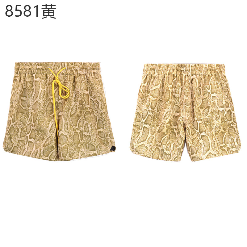 在庫あり RHUDE ショーツ レタープリント カジュアル カラーブロック ルーズ ハイストリート トレンド ブランド 5点式ビーチパンツ
